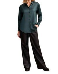 Tribal - FLOWY SATIN BUTTON-UP SHIRT