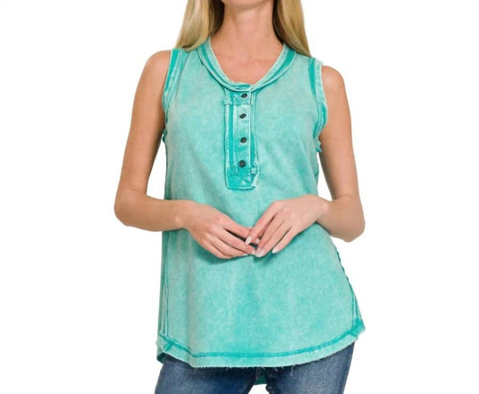 Zenana - Everyday Acid Washed Cotton Top