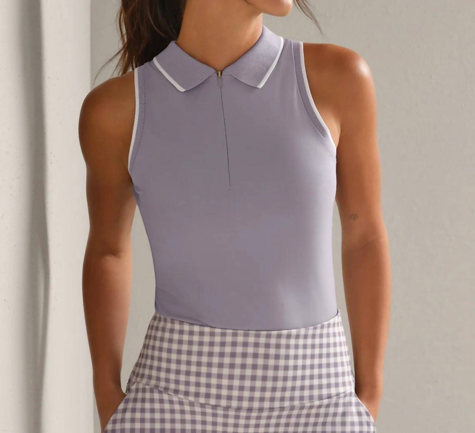 Rhone - Course To Court Sleeveless Zip Polo