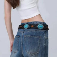 Leto - Women's Braided Waist Rope Belt