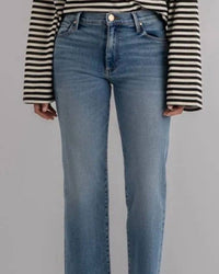 Kut From The Kloth - Avery Fab Ab High Waist Raw Hem Ankle Straight Leg Jeans