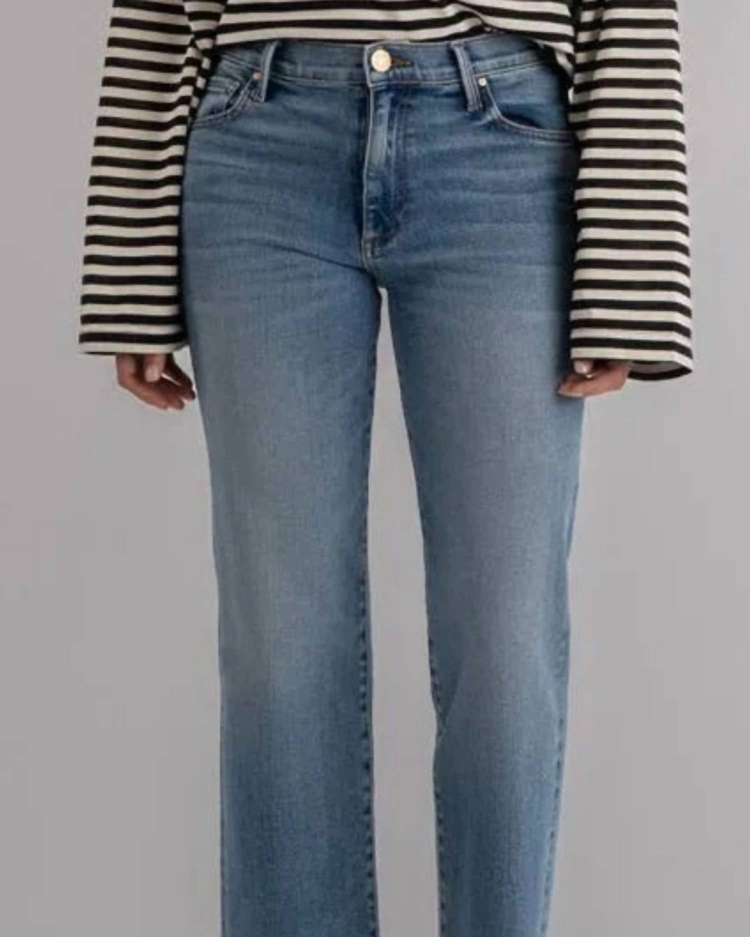 Kut From The Kloth - Avery Fab Ab High Waist Raw Hem Ankle Straight Leg Jeans