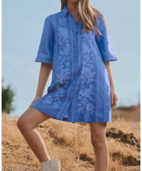 Johnny Was - KIMONO SLEEVE LINEN SHIRT DRESS CAMILLE