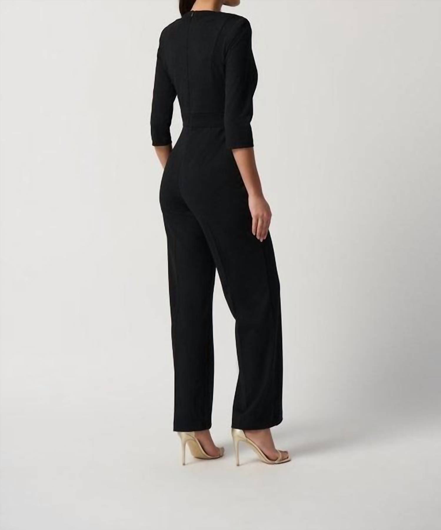 Joseph Ribkoff - Scuba Crepe Wide-leg Jumpsuit