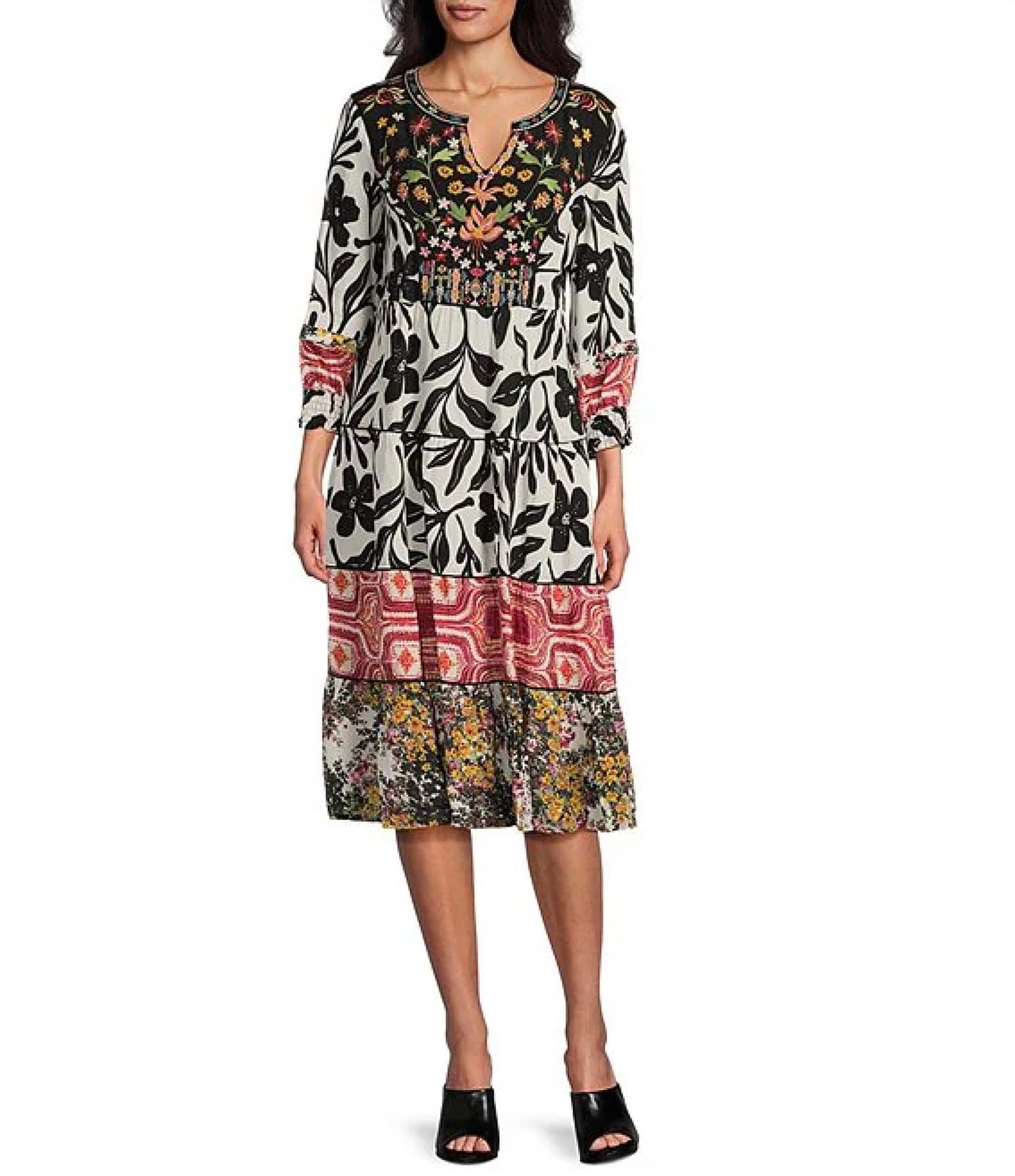 John Mark - Embroidered Detail Dress