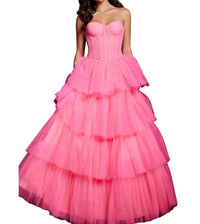 Jovani - Tulle Corset Bodice Ballgown