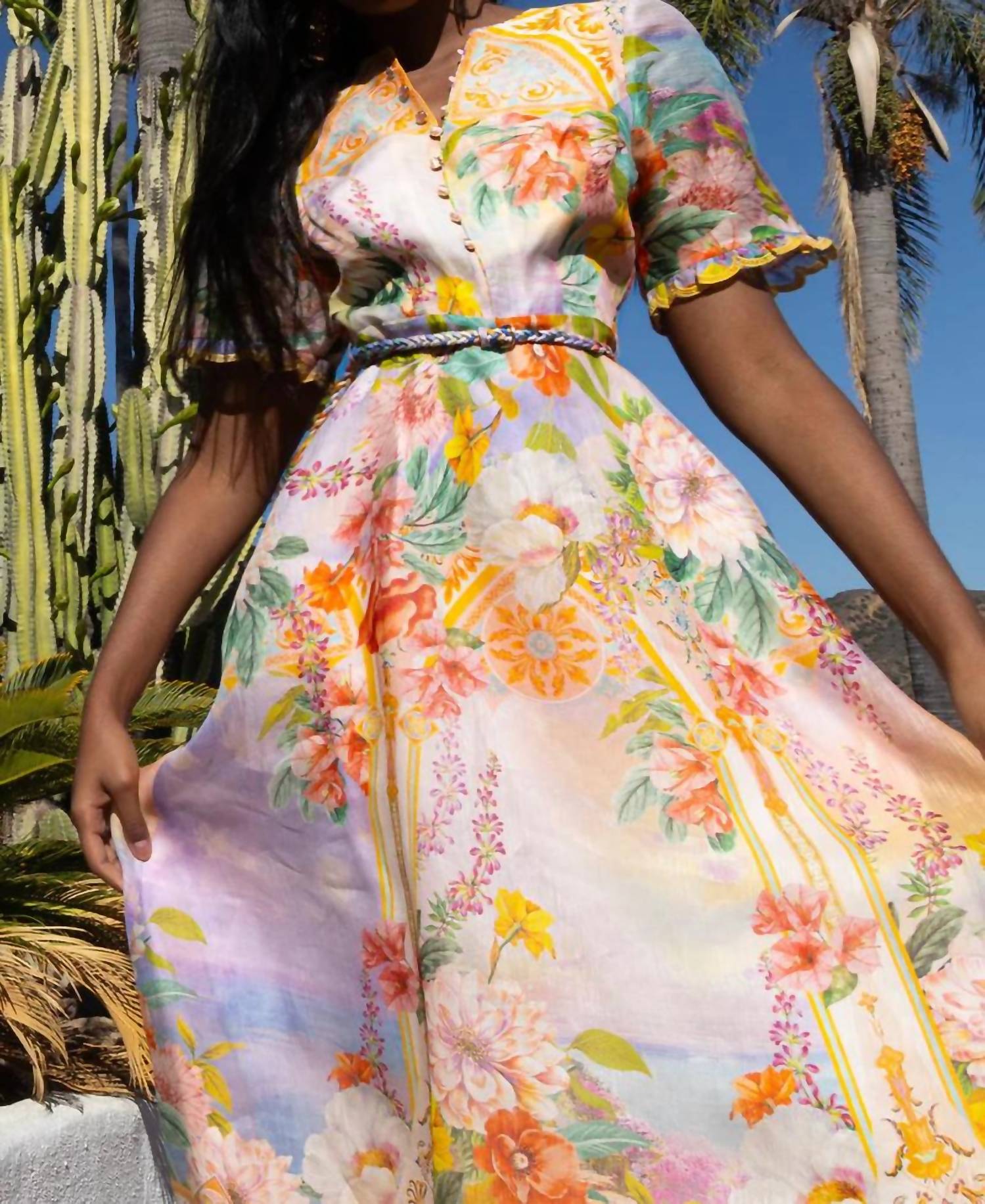 Hale Bob - Cyrilla Linen Organza Maxi Dress