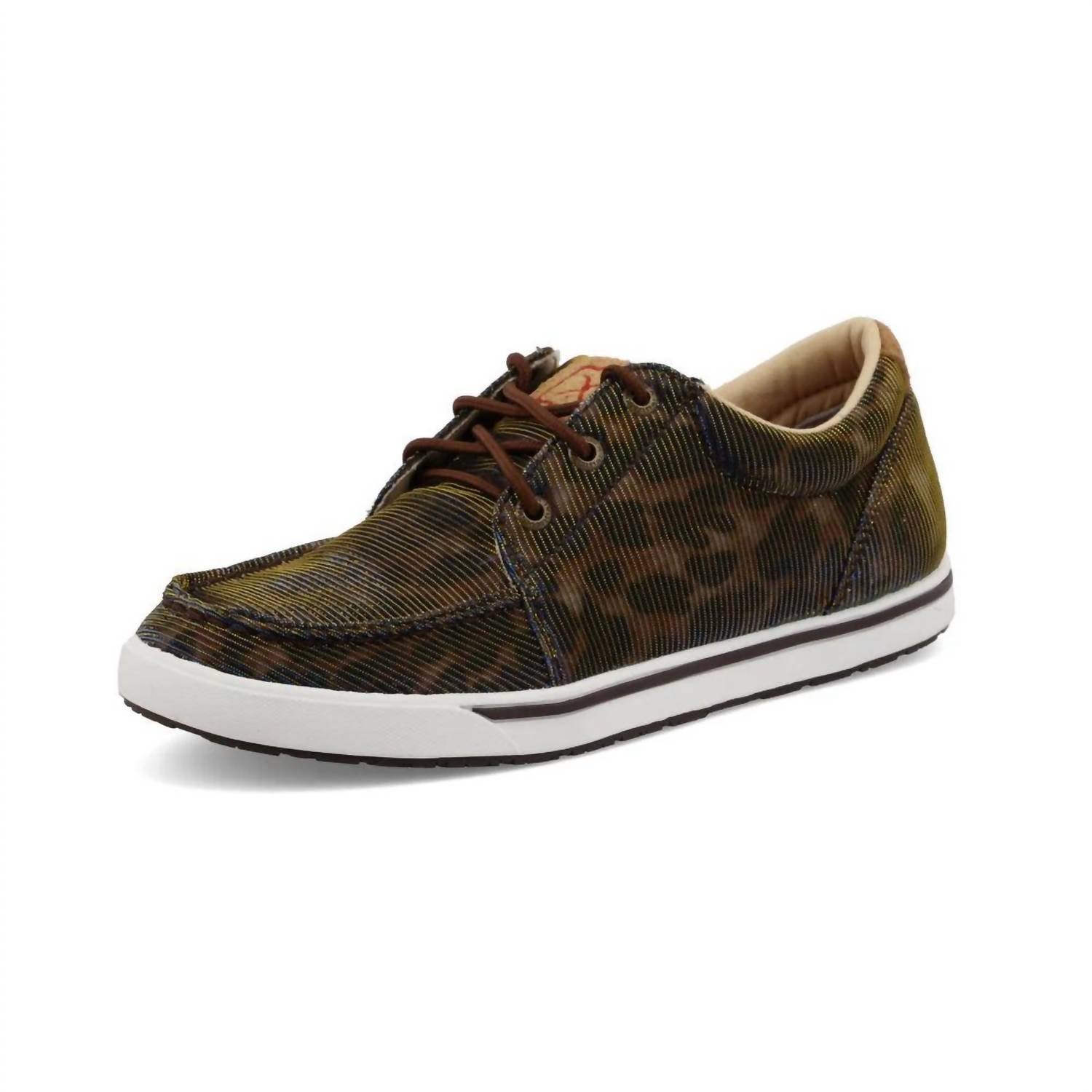TWISTED X Women's Kicks Irredescent Leopard Sneaker in black - women's sneaker