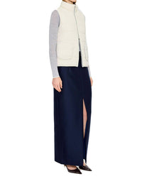 arch4 Cashmere Hammersmith Quilted Knit Vest in ivory - women's jacket - alternate view