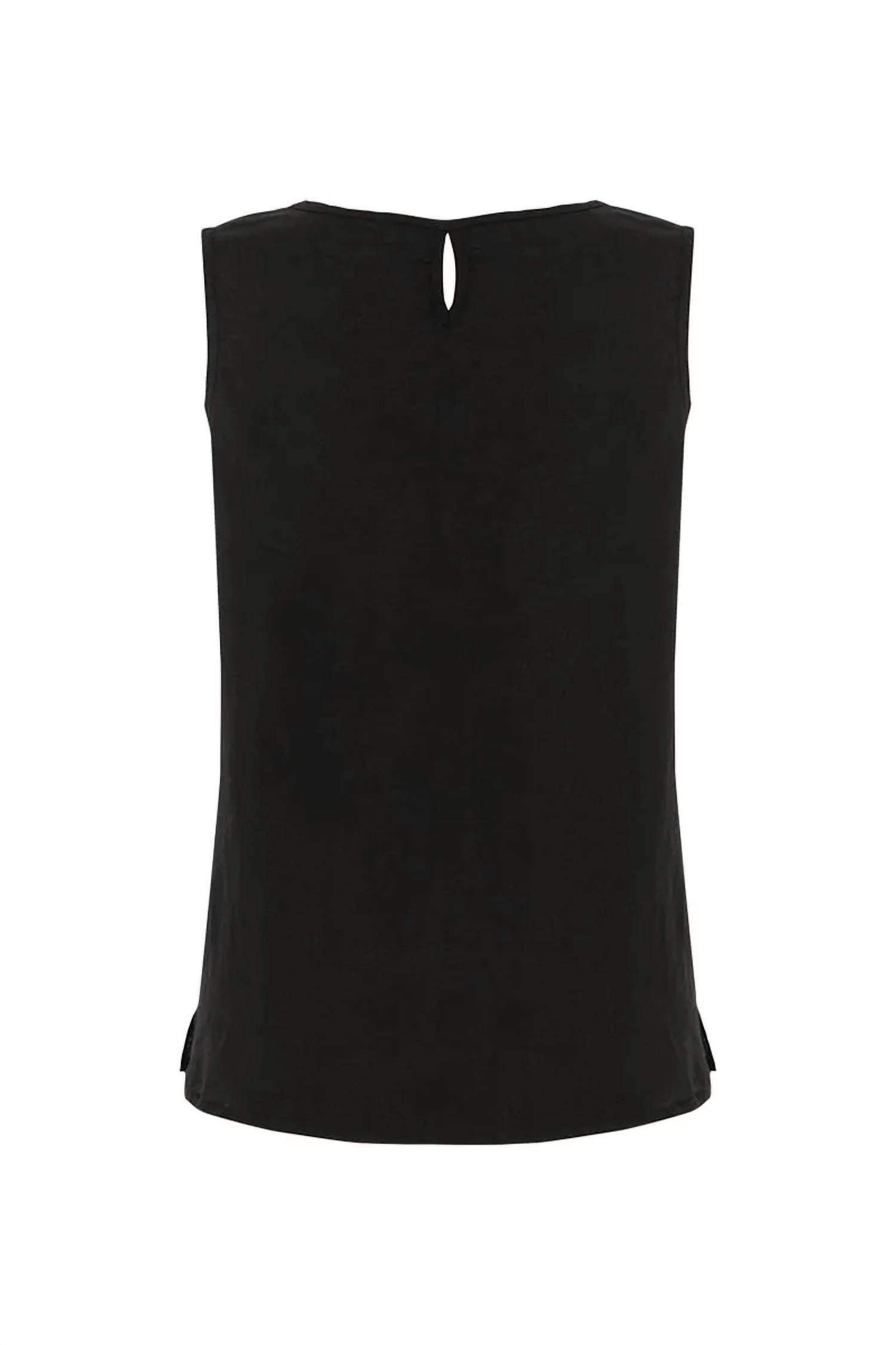 Dolcezza - Women's Scoop Neck Linen Cami Top