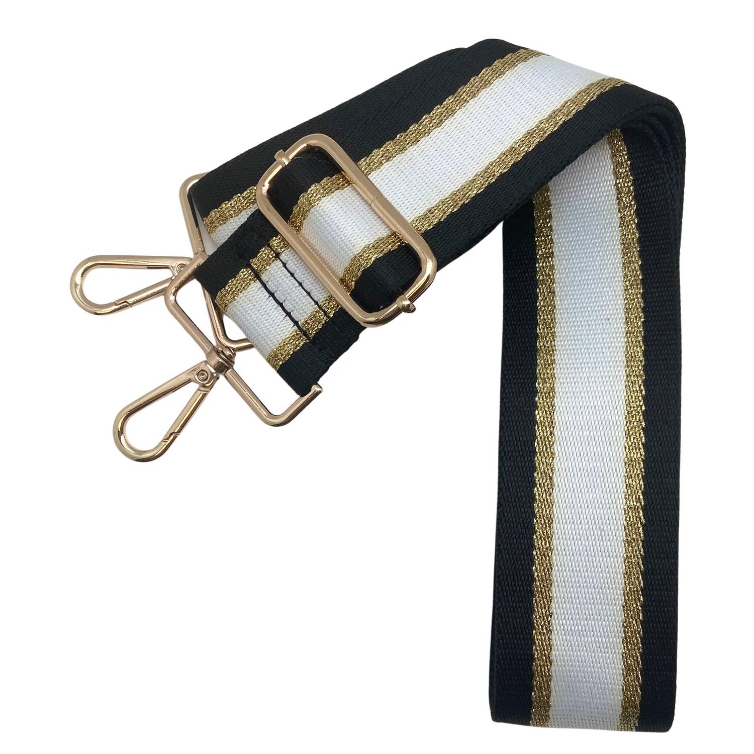 Cthru Women's Adjustable Crossbody Bag Strap in black and white - women's item