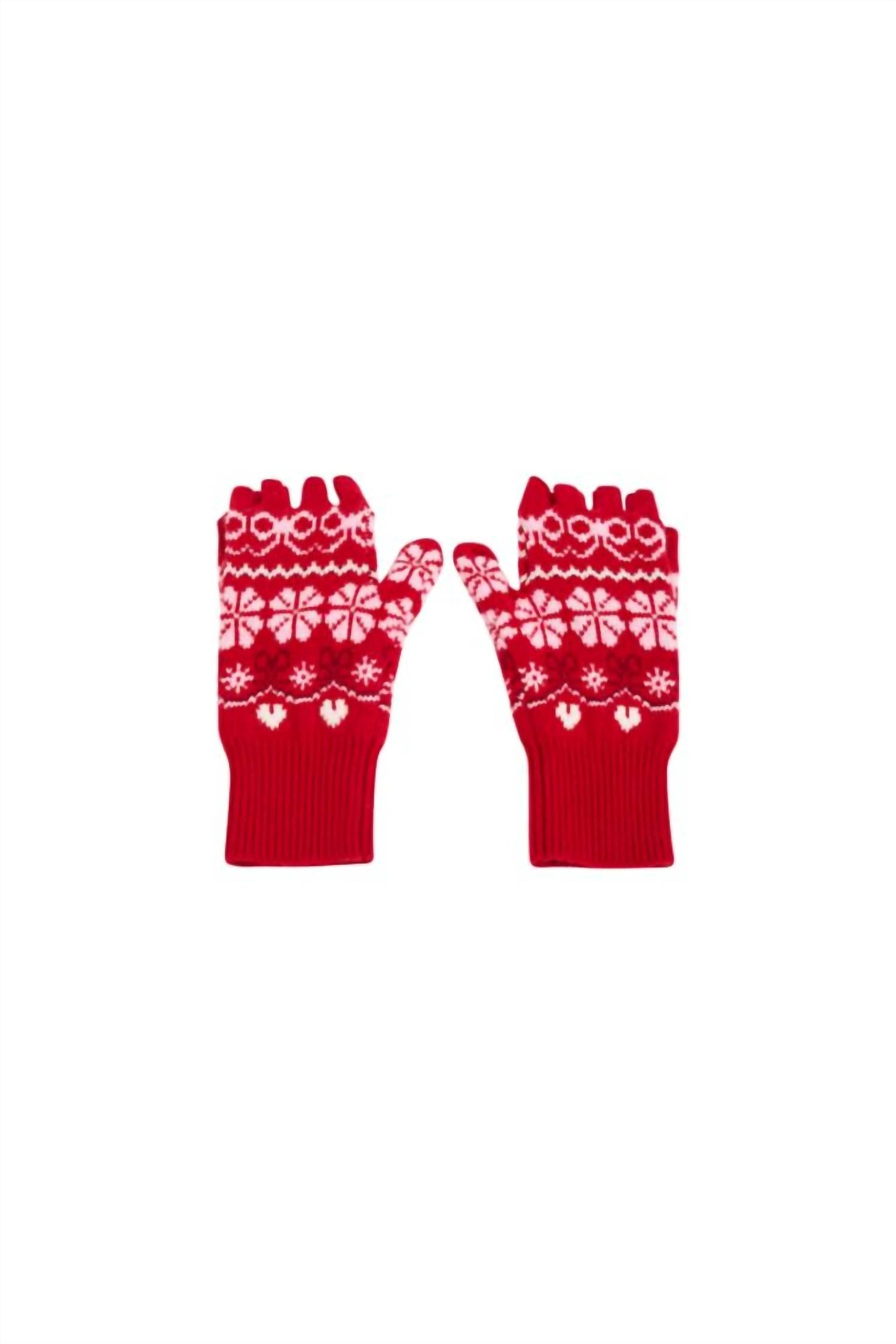 Loveshackfancy - Women's Emeri Wool Fair Isle Fingerless Gloves