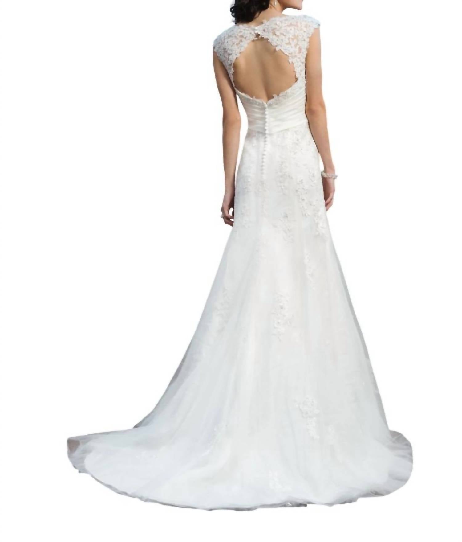 Justin Alexander - Beaded Lace A-line Dress