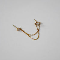 Jessa Jewelry - Women's Ryann Chain Piercing Connector Earrings