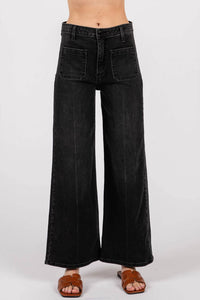 Letter to Juliet Hillside Avenue Sailor Pocket Jeans in washed black - women's jeans