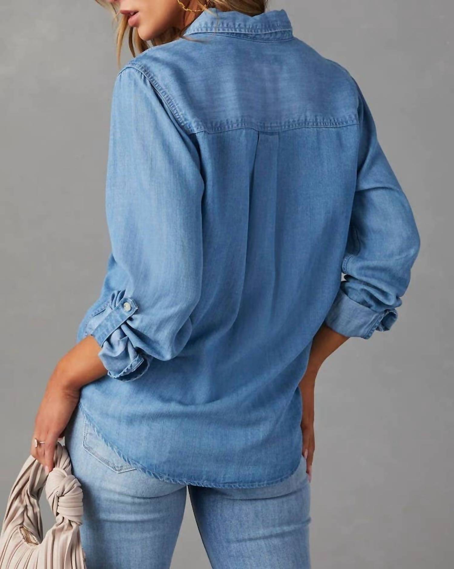 Hiddenbrand - Lapel Single Breasted Denim Shirt