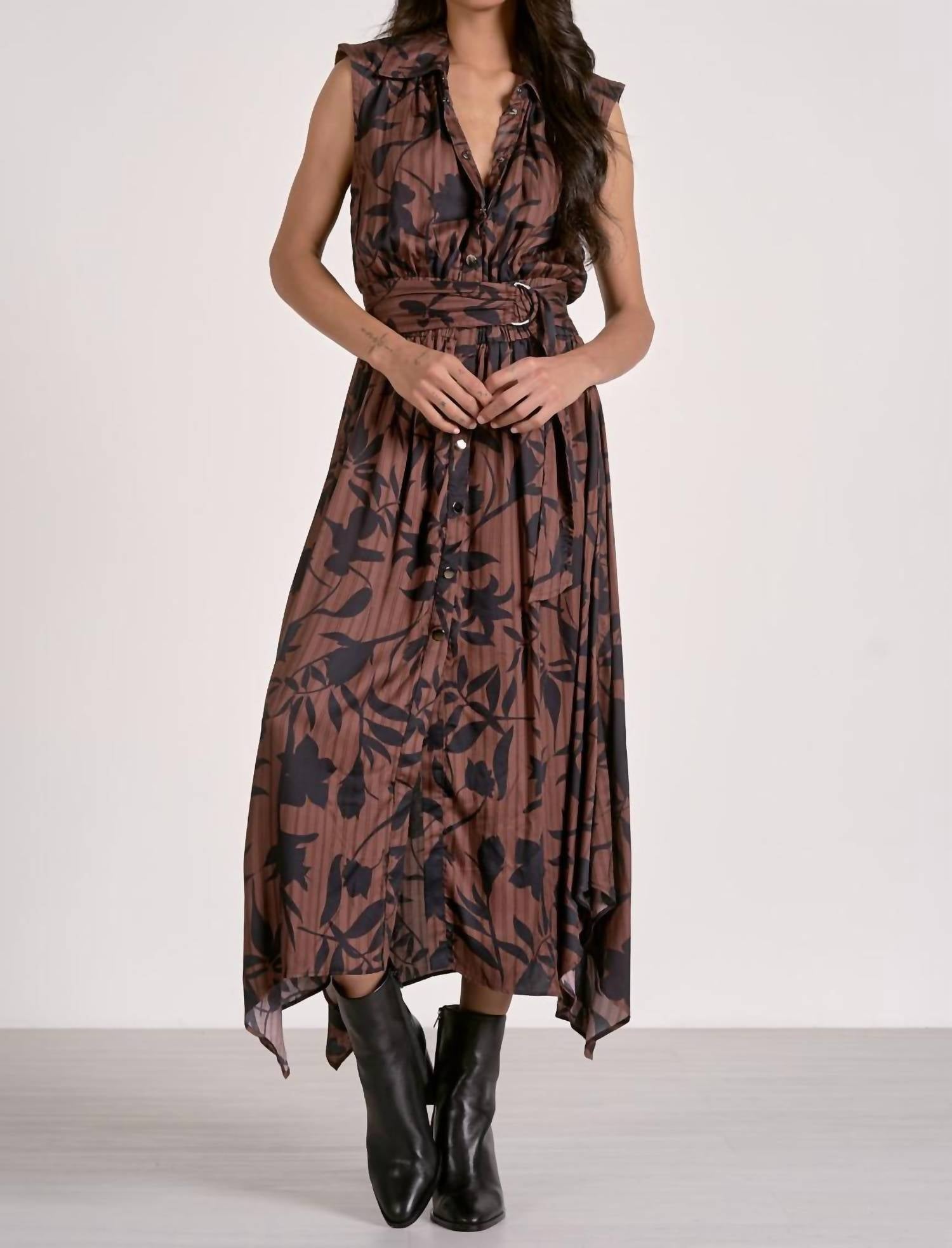 Elan - Foliage Printed Dress