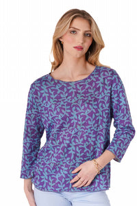 Trisha Tyler - Reversible Printed Crewneck Top