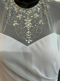 Alex Evenings - Beaded Sheer Sleeve Ruched Gown