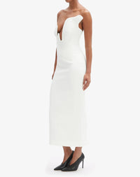 BARDOT Rosalyn Midi Dress in white - women's dress - detail view