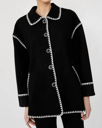 Frank Lyman - Bellona Long Jacket With Contrast Stitching