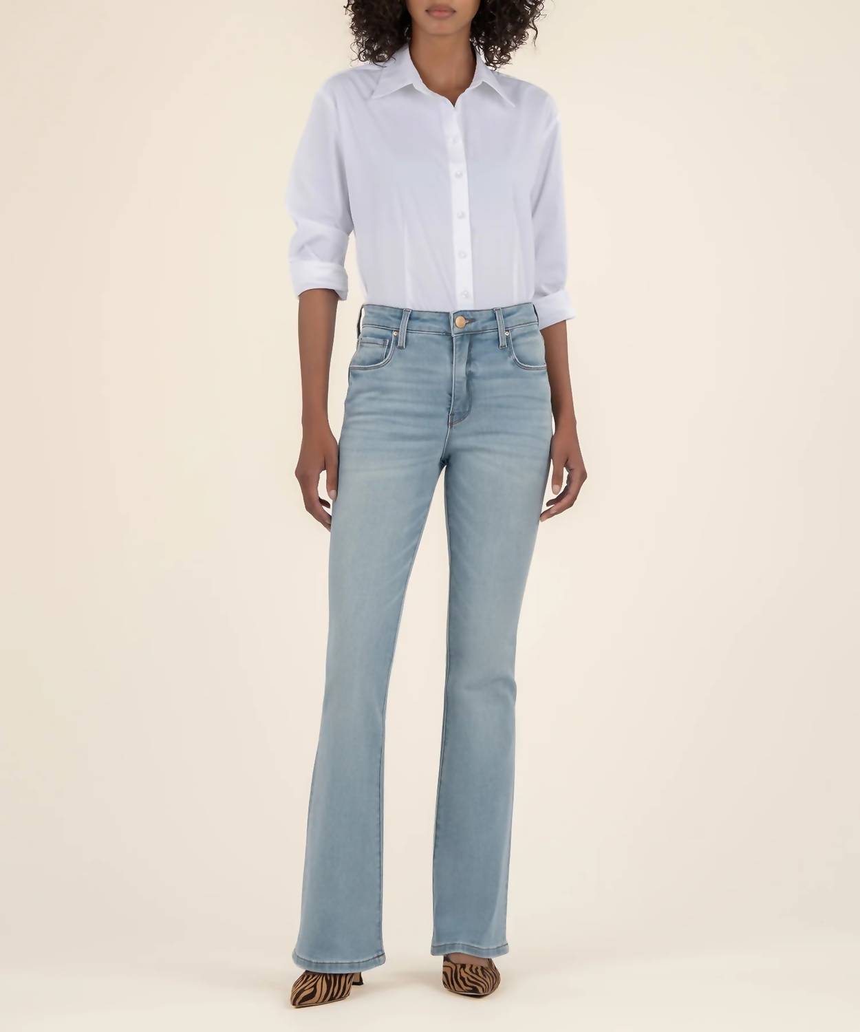 KUT FROM THE KLOTH Ana High Rise Fab Ab Flare Jeans in fun - women's jeans