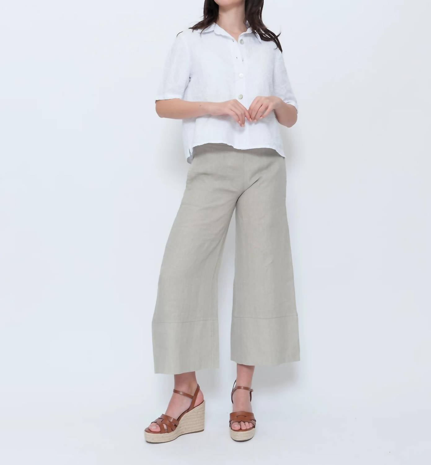 Blueberry - Cropped Camp Shirt