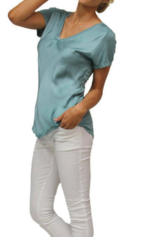 Gigi Moda - Nola Short Sleeve Satin Tee