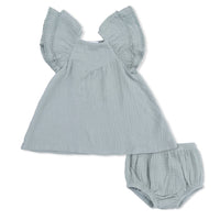 Angel Dear - Girls V-neck Dress And Bloomer