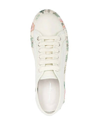 Salvatore Ferragamo - Women's Floral Trim Low Top Sneakers