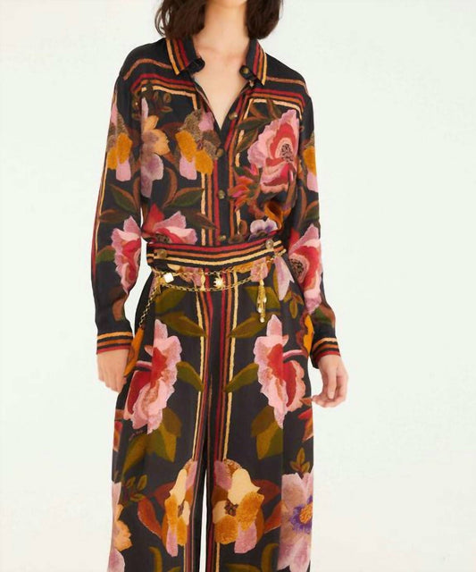 Farm Rio - Chenille Flowers Pants