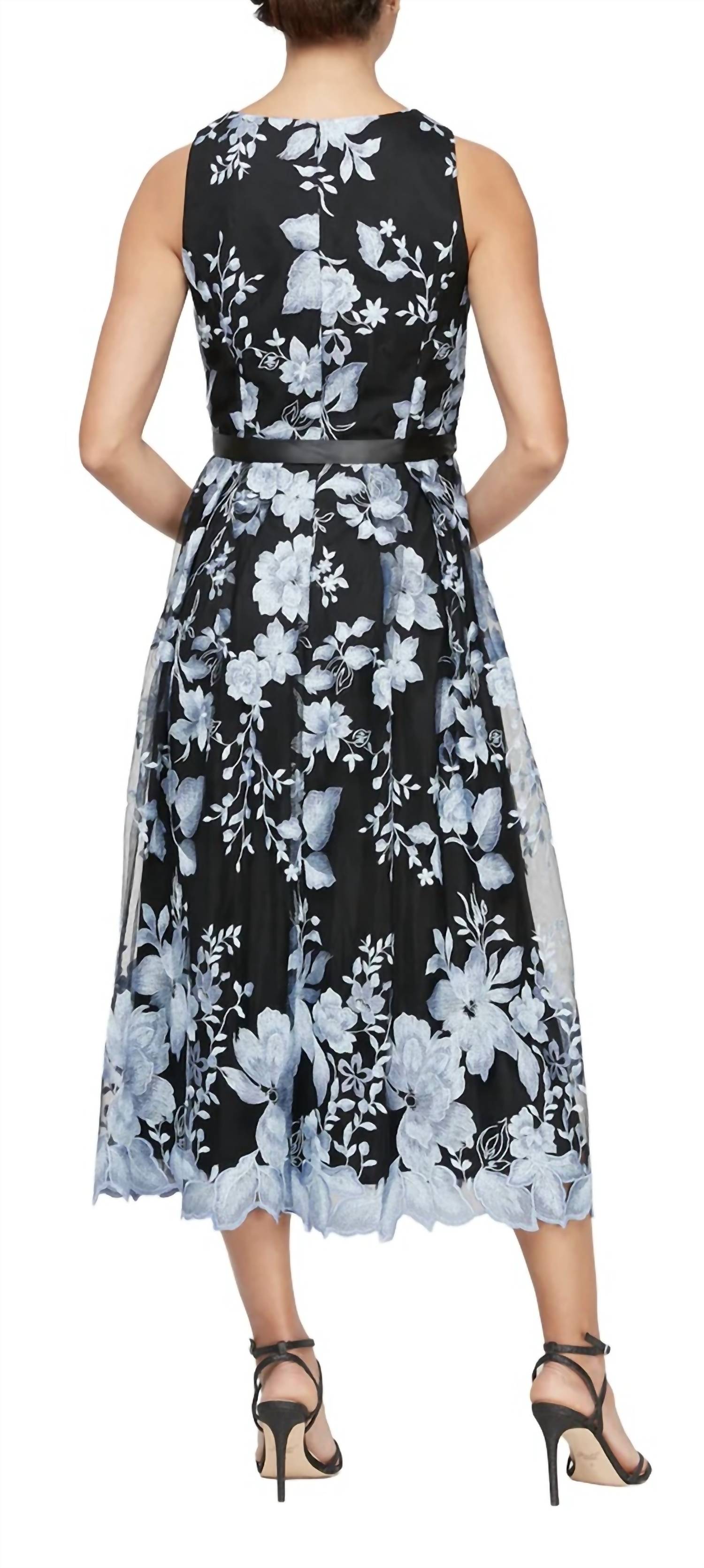 Alex Evenings - Floral embroidered midi dress