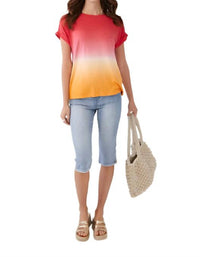 Fdj - Ombre Short Sleeve Top