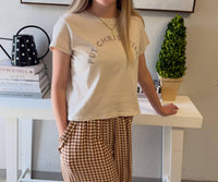Tres Bien - Put Christ First Graphic Crop Top