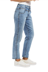 Tractr - Stud Yoke Slim Straight Jeans