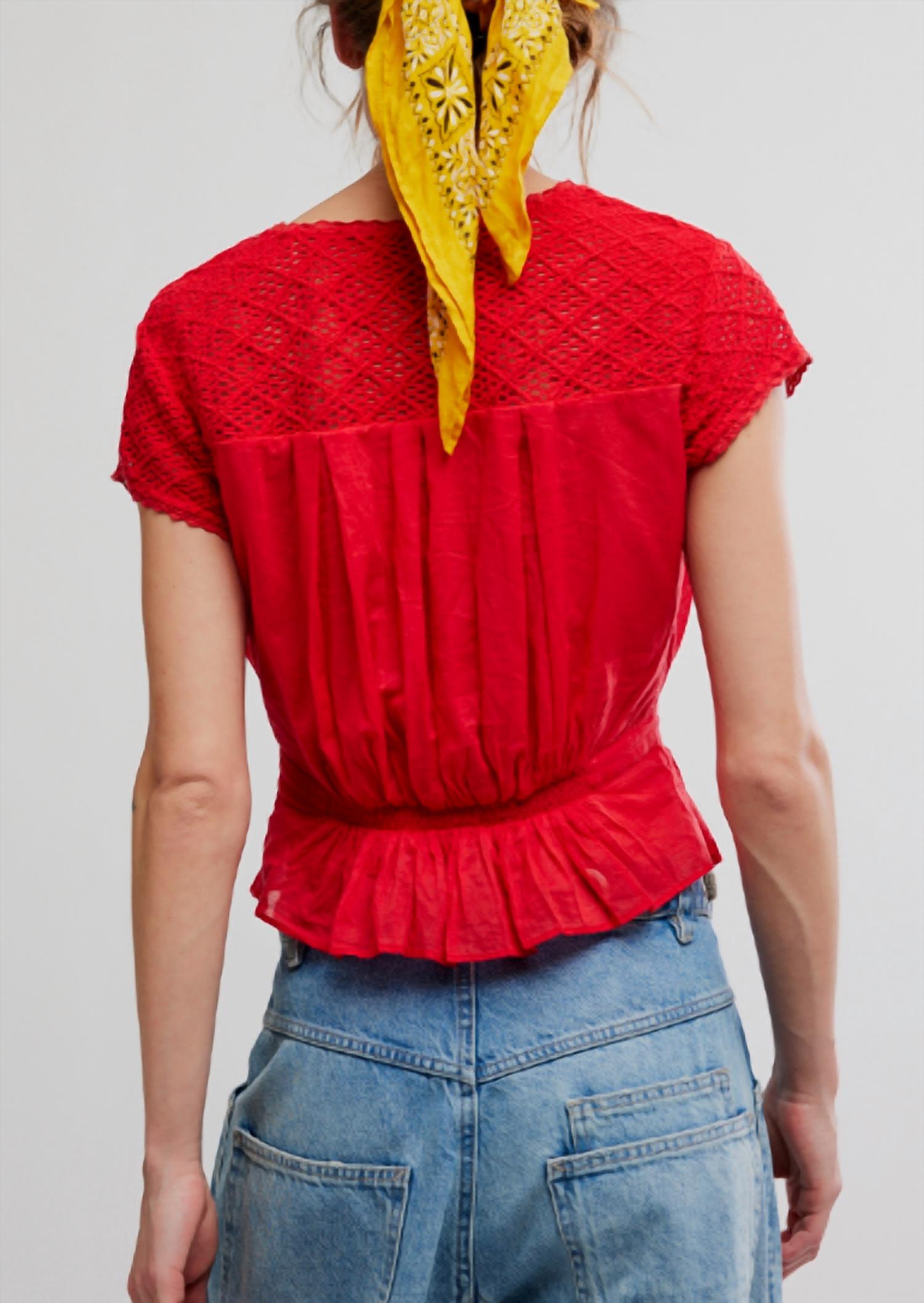 Free People - Gemma Embroidered Top