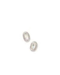 Kendra Scott Women's Baguette Ellie Stud Earrings in silver - women's jewelry - detail view