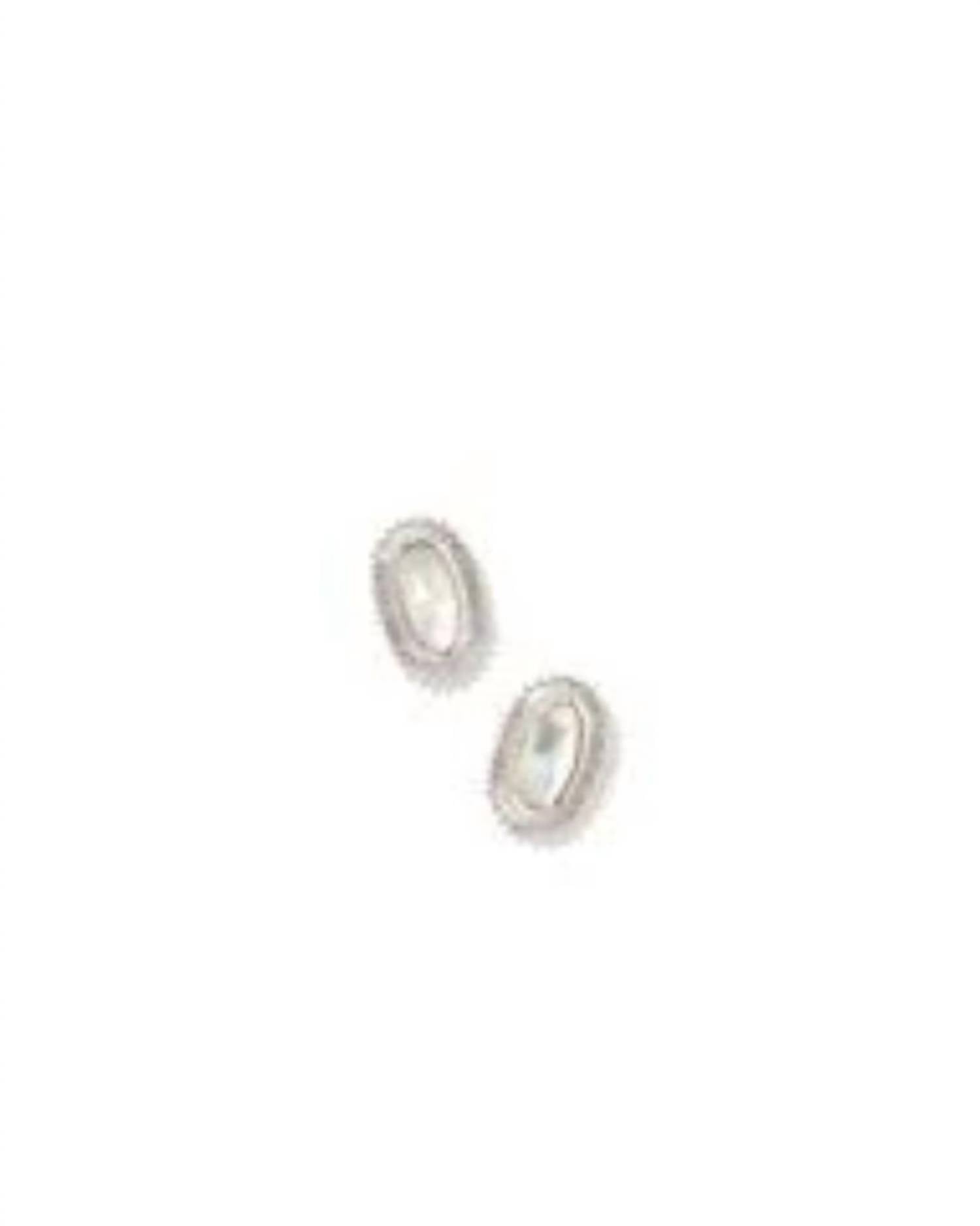 Kendra Scott Women's Baguette Ellie Stud Earrings in silver - women's jewelry - detail view