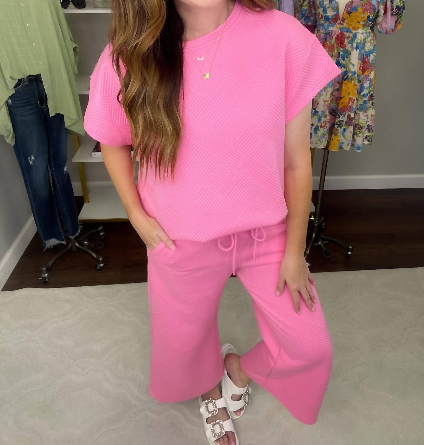 See And Be Seen - Call My Jet Textured Top