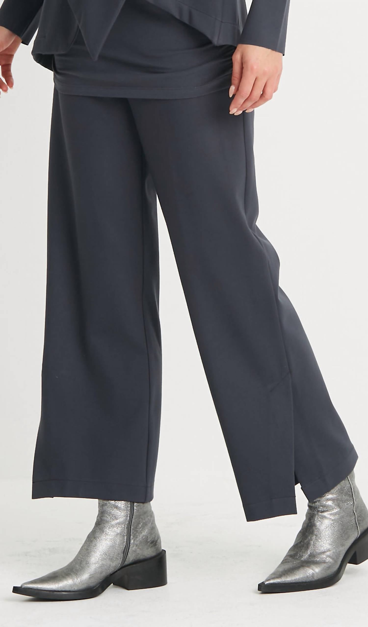 Planet By Lauren G. - PEACHSKIN SIDESLIT PANT