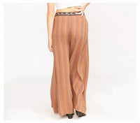 Aratta Women's Mariah Pants in brown stripe - women's pants - detail view