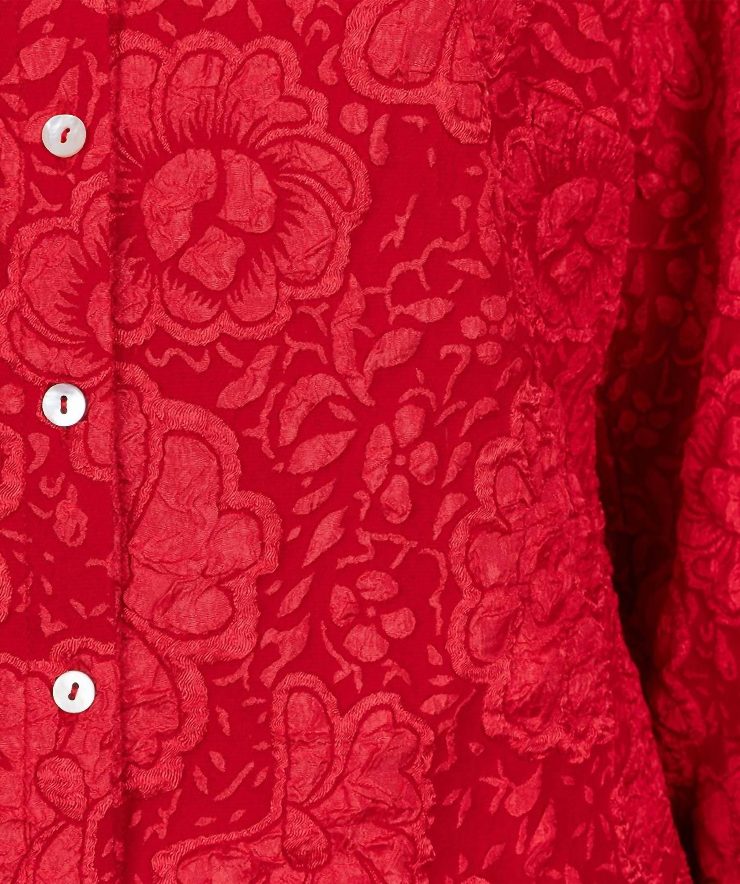 Esqualo - Brandee Two-tone Flower Jacquard Blouse