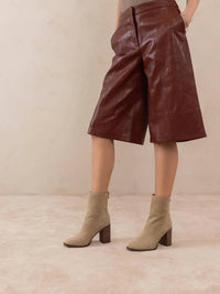 Oasis Society - Women's The Maxine Minimal Suede Heel Fall Bootie
