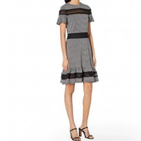 Michael Kors - Combo Check Cutout Mini Dress