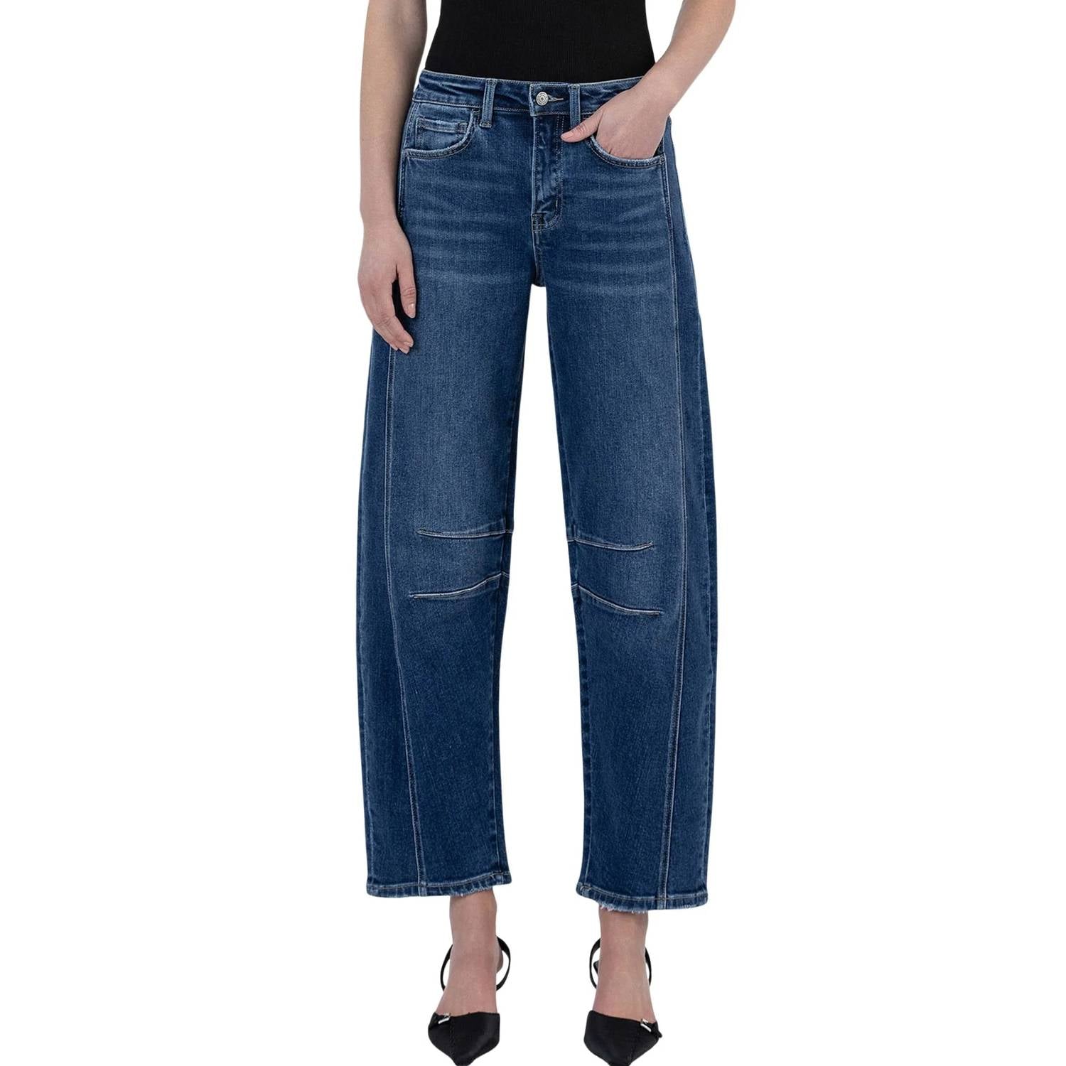 Flying Monkey - High Rise Barrel Leg Jeans