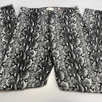 alice + olivia Women’s Snakeskin Skinny Jeans in black white - women's jeans
