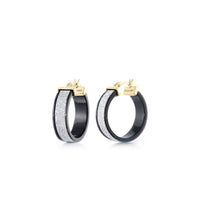 Gold & Honey - Women's Wide Glitter Lucite Hoop Earrings