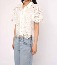 Love The Label - Abigail Eyelet Emboridered Top