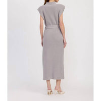 En Saison Sarah Sweater Dress in gray - women's dress - detail view