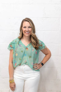 Olivaceous - Devon Ruffle Top